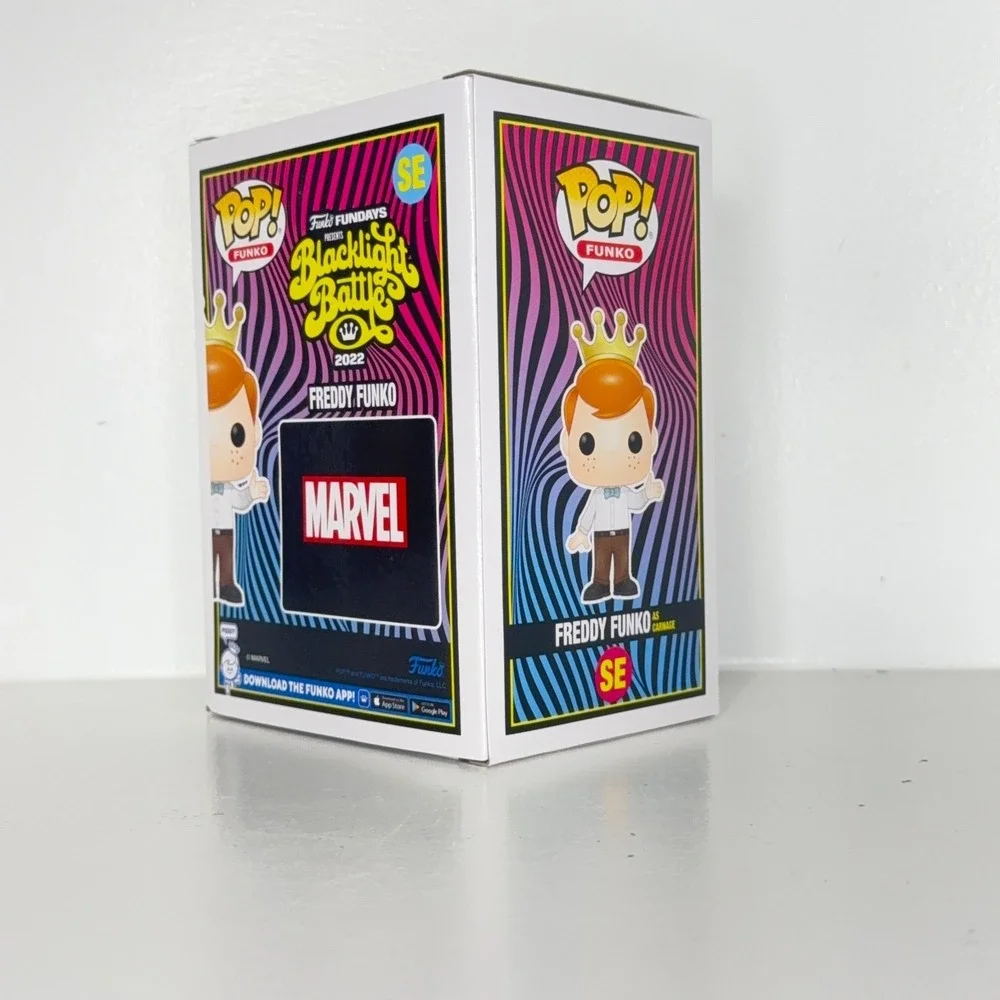 Funko Pop Freddy Funko as Carnage SE 2022 Blacklight Battle LE 4000